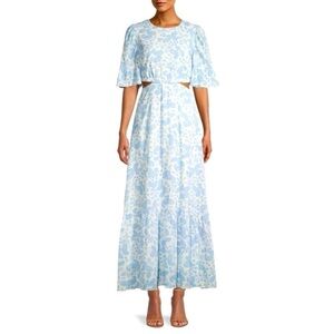 HANSEN & GRETEL Josephine Cut-Out Maxi Dress Paisley L